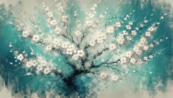 variant:A0051 | Cerisier Vert Sauge — papier peint sur mesure Novomur