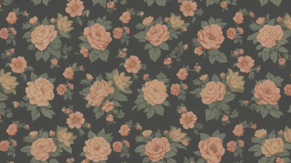 variant:A0146 | Liberty Floral Brun — papier peint sur mesure Novomur