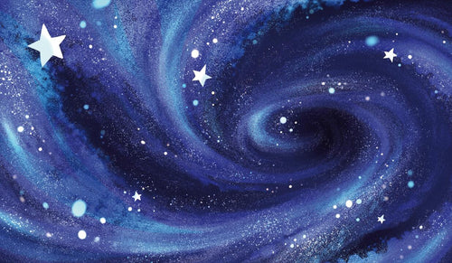 variant:A0187 | Ciel et Galaxie Gris — papier peint sur mesure Novomur