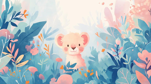 variant:A0192 | Animaux Mignons Enfant — papier peint sur mesure Novomur