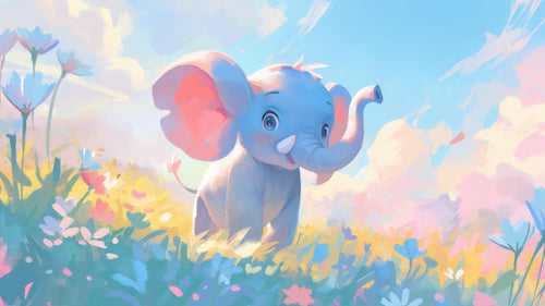 variant:A0195 | Animaux Mignons Enfant — papier peint sur mesure Novomur