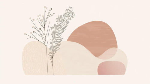 variant:A0342 | Art Abstrait Ivoire — papier peint sur mesure Novomur