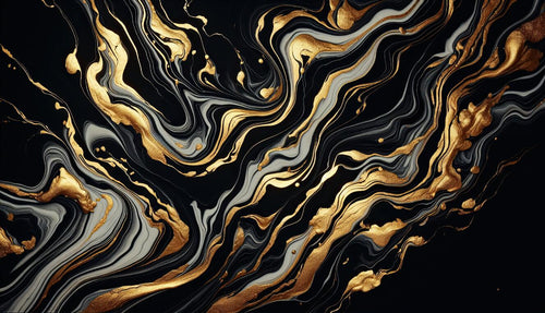 variant:A0501 | Marbre Noir 3 — papier peint sur mesure Novomur