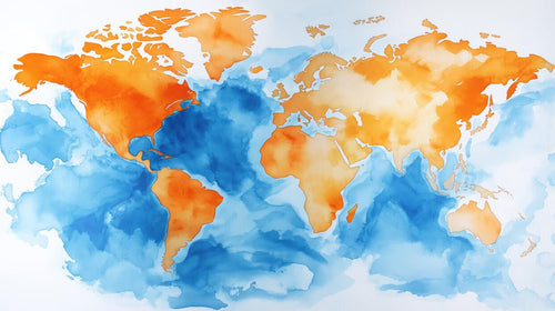 variant:A0934 | Carte du Monde Gris Perle — papier peint sur mesure Novomur