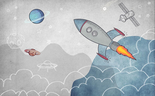 variant:C0145 | Espace Planetes Enfant — papier peint sur mesure Novomur