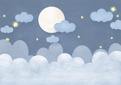 variant:D0048 | Ciel et Galaxie Gris — papier peint sur mesure Novomur