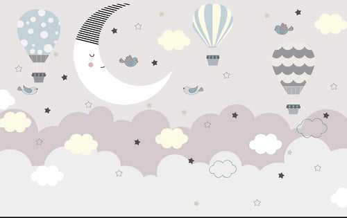 variant:D0057 | Montgolfieres Enfant — papier peint sur mesure Novomur