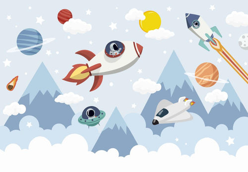 variant:D0412 | Montgolfieres Enfant — papier peint sur mesure Novomur