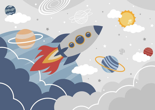 variant:D0946 | Espace Planetes Enfant — papier peint sur mesure Novomur