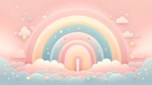 variant:F0083 | Licorne Enfant Gris Perle — papier peint sur mesure Novomur