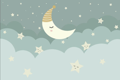 variant:F0112 | Ciel et Galaxie Gris — papier peint sur mesure Novomur