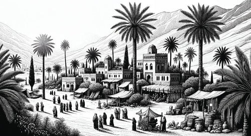 variant:F0310 | Palmier Tropical Sable 2 — papier peint sur mesure Novomur