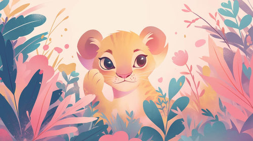 variant:F0938 | Animaux Mignons Enfant — papier peint sur mesure Novomur