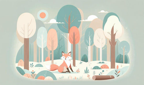 variant:F0955 | Animaux Foret — papier peint sur mesure Novomur