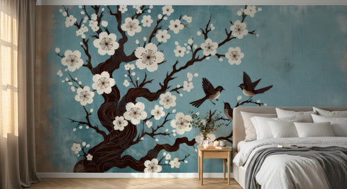 Papier peint Cerisier - Sur mesure - Design A0038