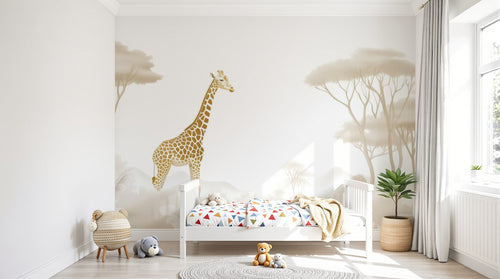 variant:A0269 | enfant_01_playful已做 — Animaux d'Afrique Gris — papier peint Novomur
