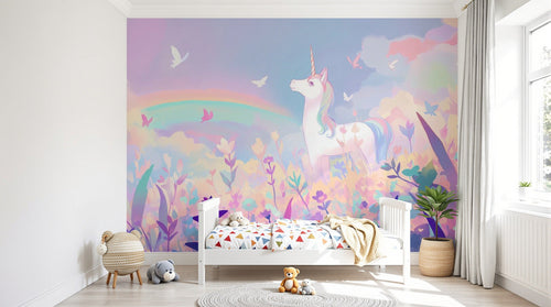 Papier peint Licorne Enfant - Sur mesure - Design A0520