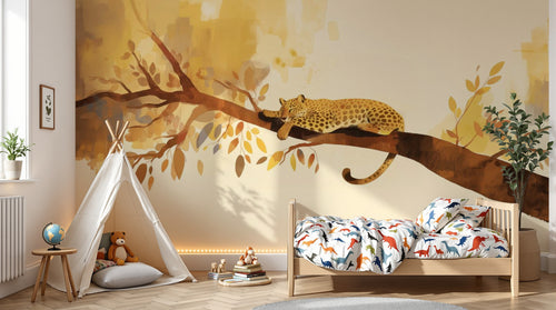 variant:A0095 | enfant_05_adventure已做 — Jungle Safari Ivoire — papier peint Novomur