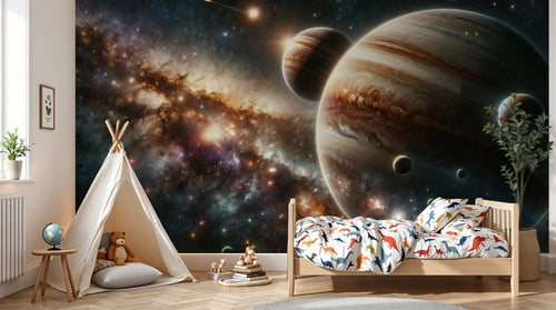 variant:A0164 | enfant_05_adventure已做 — Nuit Etoilee Noir — papier peint Novomur