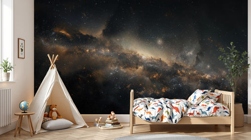 variant:A0261 | enfant_05_adventure已做 — Nuit Etoilee Noir — papier peint Novomur