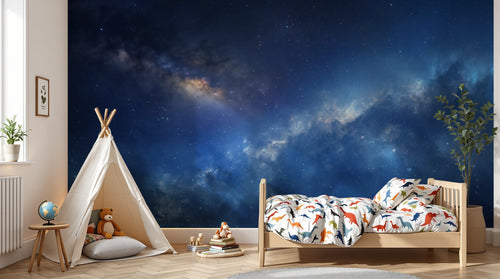 variant:A0518 | enfant_05_adventure已做 — Nuit Etoilee Noir — papier peint Novomur