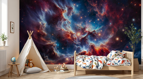 variant:A0635 | enfant_05_adventure已做 — Nuit Etoilee Noir — papier peint Novomur