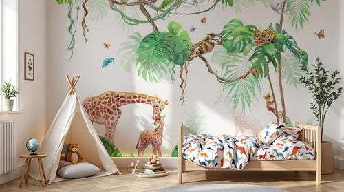 variant:C0846 | enfant_05_adventure — Aventure Safari Gris Perle — papier peint Novomur