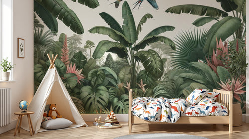 variant:F0028 | enfant_05_adventure已做 — Safari Savane Beige — papier peint Novomur