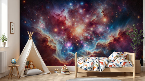 variant:F0408 | enfant_05_adventure已做 — Nuit Etoilee Noir — papier peint Novomur