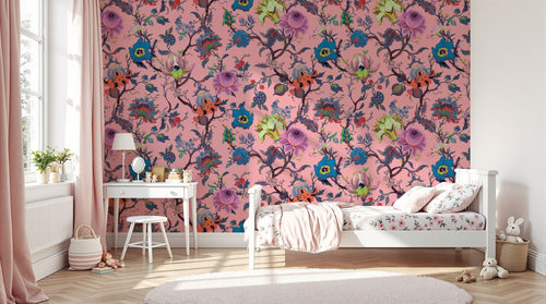 variant:D0701 | enfant_06_girly — Fleurs des Champs Brun — papier peint Novomur