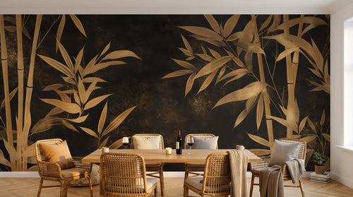 Papier peint Bambou Botanique - 4 designs exclusifs - Design A0045