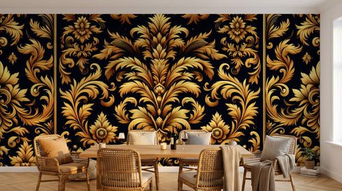 Papier peint Damasse Classique - 8 designs exclusifs - Design A0664