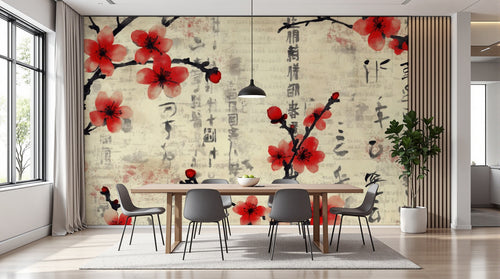 variant:A0575 | salle_02_modern已做 — Hanami Sable — papier peint Novomur