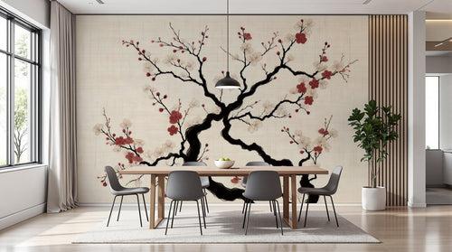 variant:A0996 | salle_02_modern — Petales de Sakura Gris Perle — papier peint Novomur