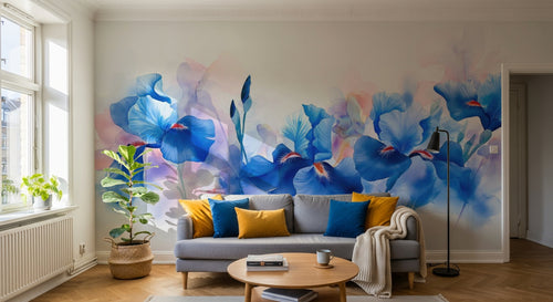 variant:A0594 | salon_01_scandi — Champ de Fleurs Ivoire — papier peint Novomur