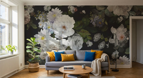 variant:C0725 | salon_01_scandi — Pivoines Sauvages Ivoire — papier peint Novomur