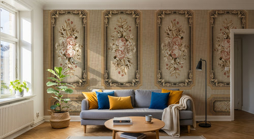 Papier peint Damasse Classique - 8 designs exclusifs - Design C0878