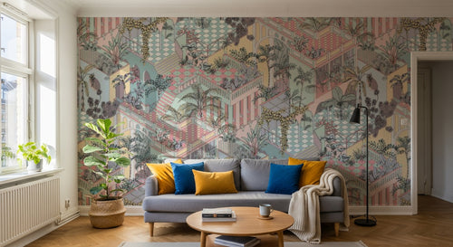 variant:D0168 | salon_01_scandi — Liberty Champetre Anthracite — papier peint Novomur