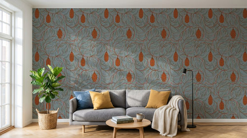 variant:A0245 | salon_02_scandi_morning — Liberty Champetre Anthracite — papier peint Novomur