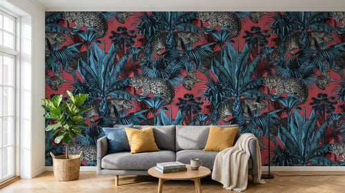 variant:D0143 | salon_02_scandi_morning — Fleurs des Champs Brun — papier peint Novomur