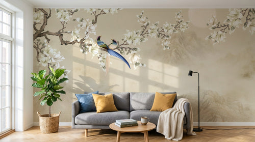 variant:SD0103 | salon_02_scandi_morning — Cerisier du Japon Gris Perle — papier peint Novomur