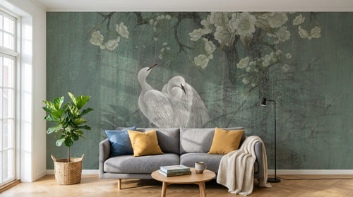 variant:SD0551 | salon_02_scandi_morning — Petales de Sakura Gris Perle — papier peint Novomur