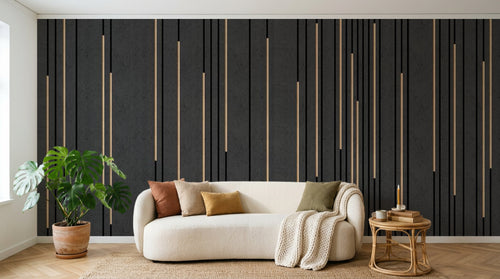 variant:D0362 | salon_03_boho — Lambris Blanchi Ivoire — papier peint Novomur