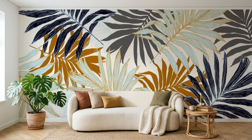 variant:D0799 | salon_03_boho — Palmiers au Clair de Lune Noir — papier peint Novomur