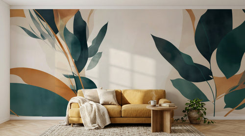 variant:A0016 | salon_04_hygge_mustard已做 — Roseraie Anglaise Gris — papier peint Novomur