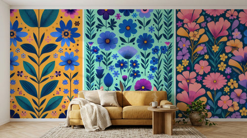 variant:A0116 | salon_04_hygge_mustard已做 — Paradis Botanique Gris — papier peint Novomur