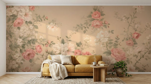 variant:A0250 | salon_04_hygge_mustard — Bouquet Nocturne Anthracite — papier peint Novomur