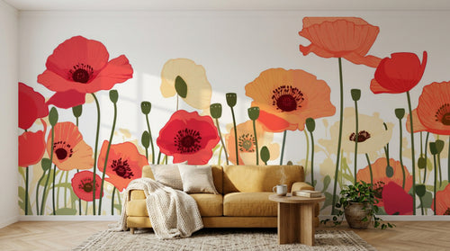 variant:A0369 | salon_04_hygge_mustard已做 — Bouquet Nocturne Anthracite — papier peint Novomur