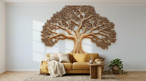 variant:A0804 | salon_04_hygge_mustard — Pivoines Sauvages Ivoire — papier peint Novomur