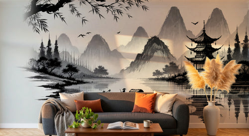 variant:A0040 | salon_06_golden_hour已做 — Eden Oriental Sable — papier peint Novomur